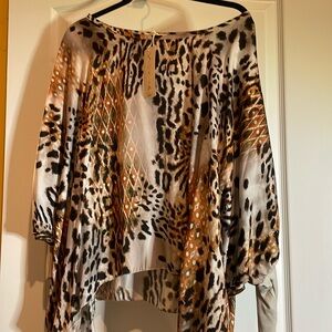 Sofia butterfly 🦋 blouse  One Size Made in Italy. 🇮🇹 pit to pit 36🤎🖤🩶🤍NWT